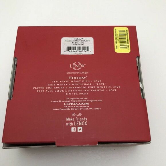 Lenox Holiday Sentiment Pair Tray and Trinket Dish - Picture 8 of 12